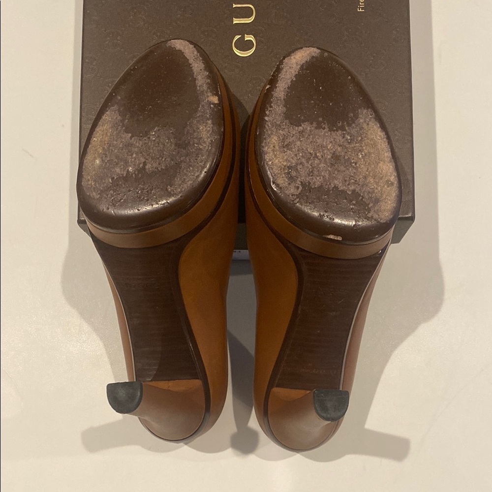 Authentic Gucci Women's Brown Platform Heels - Picture 9 of 11